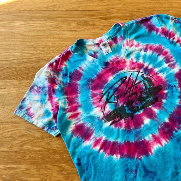 Vintage Tie Dye T-shirt Tee Obscure Garage Band Rigoletto UNISEX M One of a Kind - Picture 4 of 11